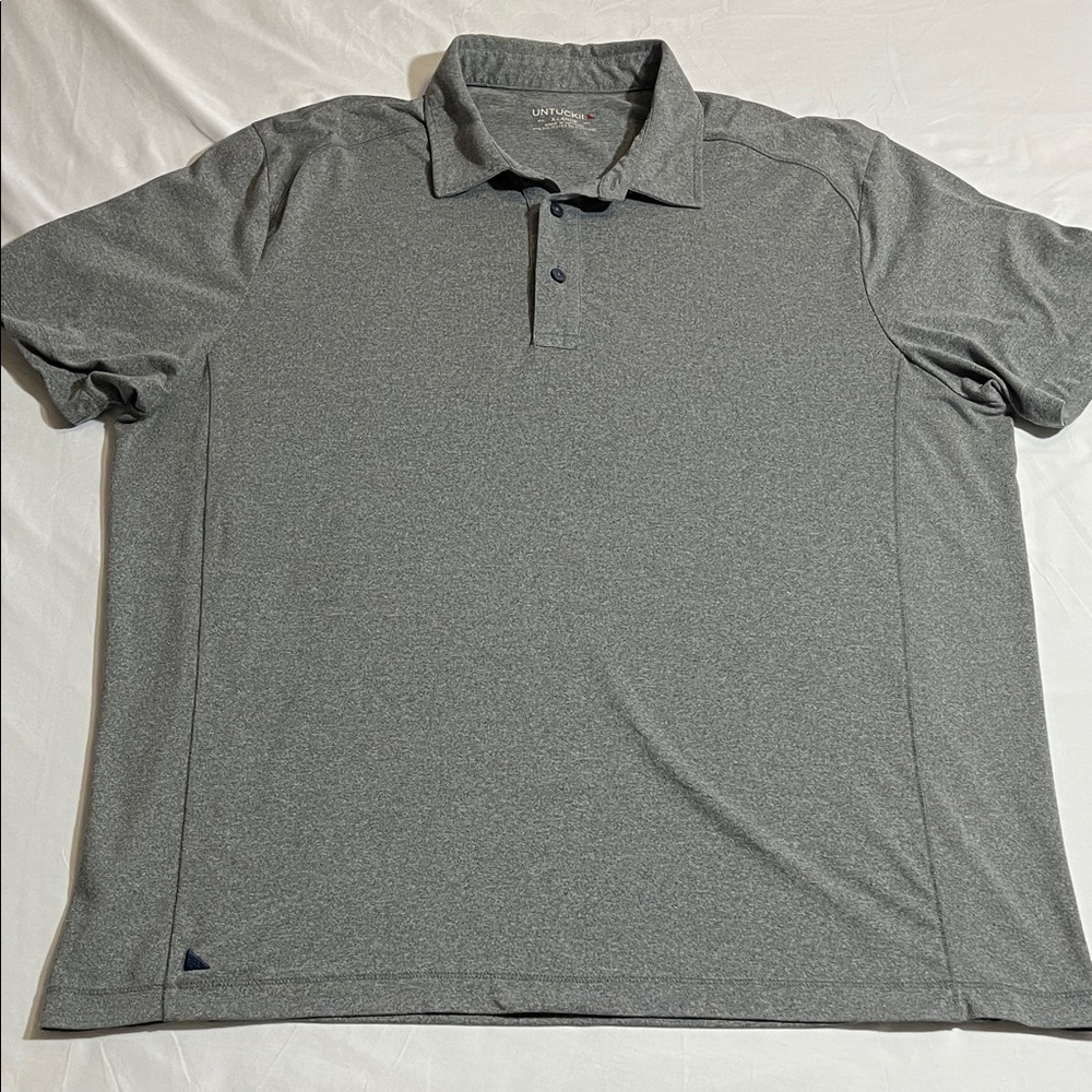 UNTUCKit Heather Gray Polo Shirt